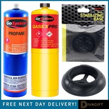 GO SYSTEM PROPYLENE PROPANE GAS CYLINDER 400G ROBUST STEEL CARTRIDGE GASEX PRO