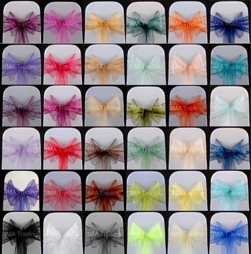 100 organza sashes - organza, chair