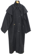 Dust cover coat black riding coat waxed canvas DOWNUNDER size 6XL
