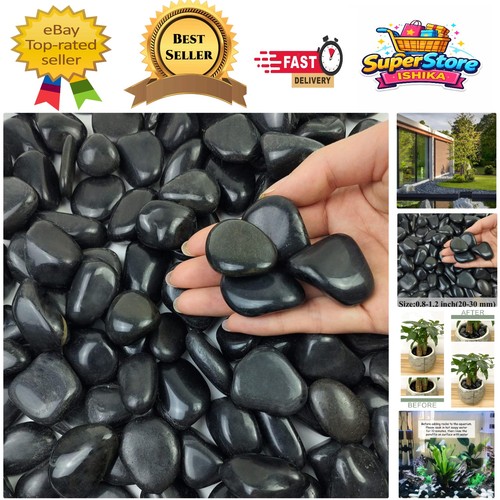 Smooth black pebbles - smooth,