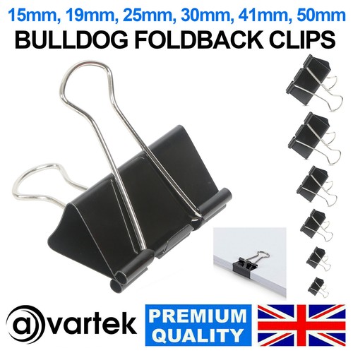 Bulldog foldback letter clips - bulldog,