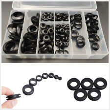 200 Pcs 8 Size Universal Car SUV Rubber Grommet Assortment Wire Gasket Kit Black
