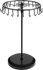Black Jewellery Display Rack - Rotating Earring/Necklace/Bracelet Holder Stand