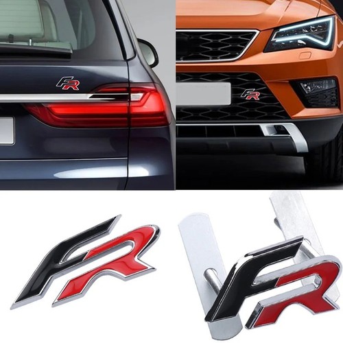 Black red metal decal - red,