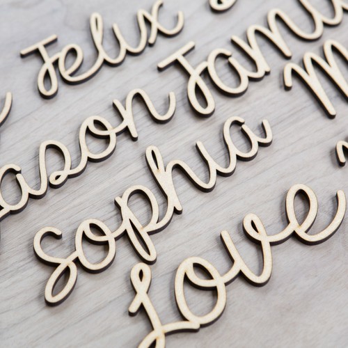 Wooden personalised names - personalised,