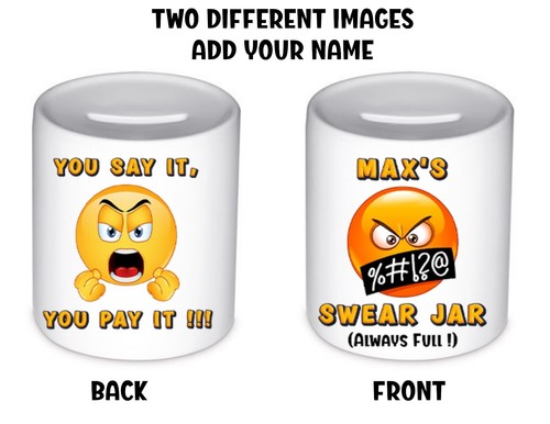 Swear jar personalised ceramic - personalised,