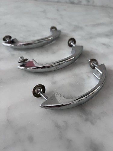 Vintage silver metal chrome - metal,