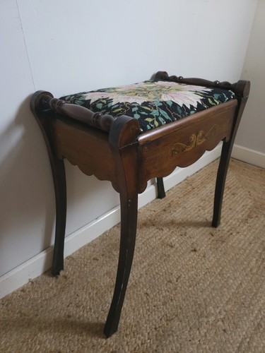 Vintage piano stool - , storage