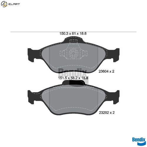 Brake pad set - pad,