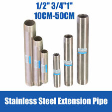 1/2" 3/4"1" BSP Stainless Steel Male Thread Extension Pipe 10-50CM Connector