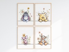 Winnie the Pooh Wall Art Poster Print Nursery Cute Trendy Home ArtWork A4 A3
