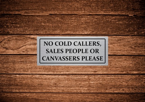Cold callers metal sign - no,