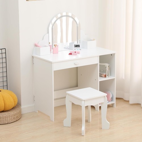 Vanity table stool set - table,