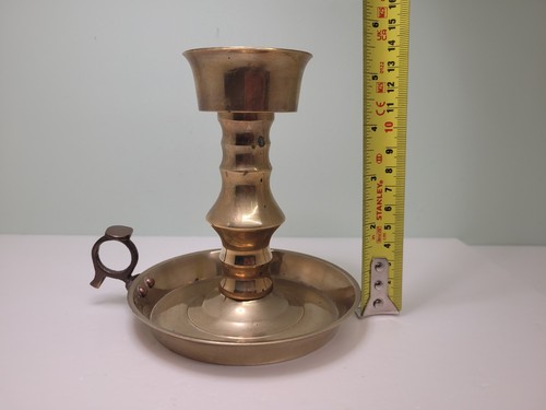 Vintage brass chamberstick - brass,