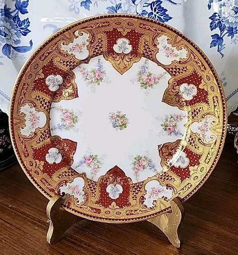 Rare limoges 9 5 plate - j.,