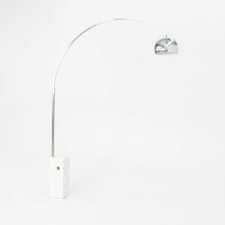 1970s Achille and Pier Giacomo Castiglioni for Flos Arco Floor Lamp Marble Base