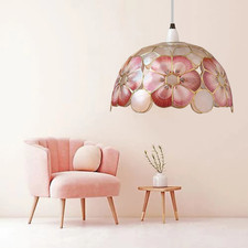 Vintage Style Floral Red Capiz