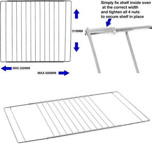 Wide universal oven grill - 2x,