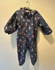 Jojo Maman Bébé Splish Splash Pack Away Puddle Suit Age 12-18 Months, Navy