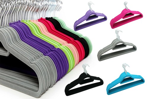 100 velvet coat hangers - velvet,