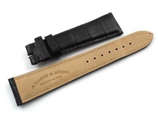 Strap Band A.Lange & Sohne Alligator Veritable Black 20/16mm High Quality New