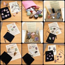 Crystal Healing Gift Sets Beginners Natural Tumblestones Gemstones Chakra Xmas