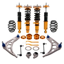 24 Levels Adjustable Damper Coilover + Control Arm Kit For BMW E46 1998-2002