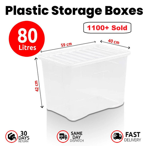 80l clear plastic storage - 80l,