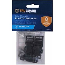 Tru-guard 642741 Side Release Plastic Buckles, Large, 8-pack
