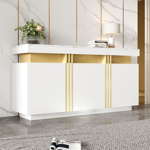 Modern white sideboard doors - modern,