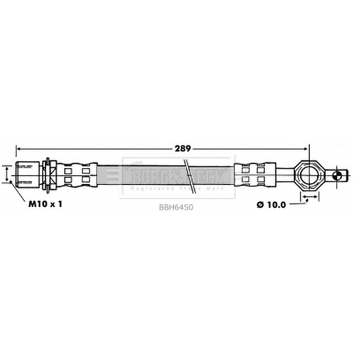 Brake hose for - brake, corolla