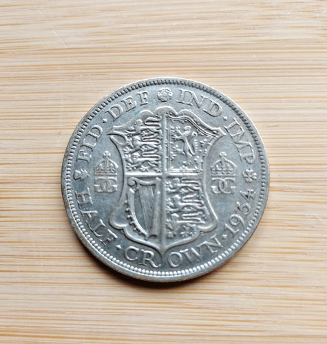 1934 george half crown good - george, crown.