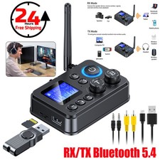 Bluetooth 5.4 Transmitter & Receiver 3.5mm RCA AUX TV Home Stereo Audio Adapter