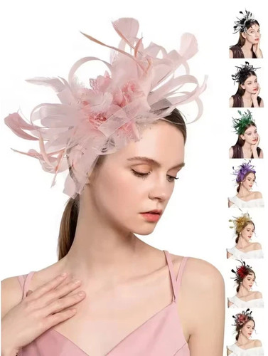 Flower feather hair - feather,