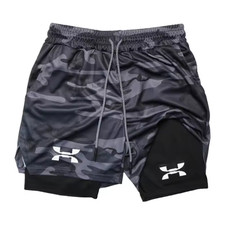 Men 2 in 1 Running Shorts Gym