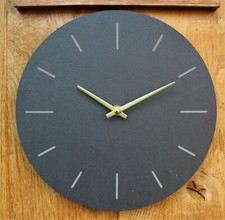 Wall Clock Grey natural Slate