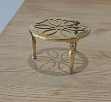 Round brass trivet pot or