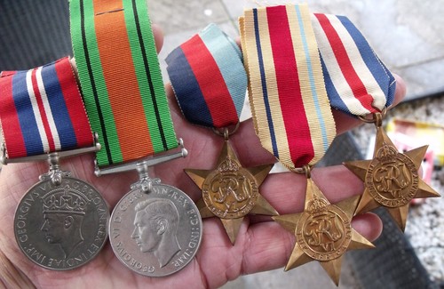 Genuine ww2 five medal group - ww2,