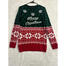 Boohoo Man Merry Christmas Sweater M Nordic Fair Isle