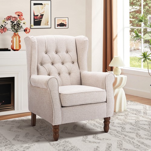 Button tufted wingback accent - ,