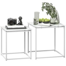 HOMCOM Nest of 2 Side Tables