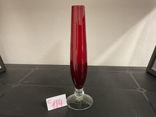  VTG Cranberry Glass Flute Bud