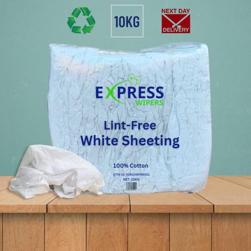 Lint free white cleaning rags - lint-free,
