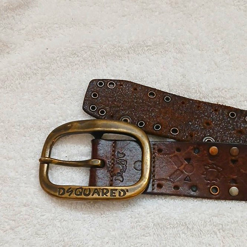 Dsquared brown leather studded - brown,