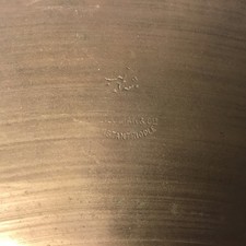 K. Zildjian & CIE Constantinople Cymbal Crash Hi Hat  15” c.1907-1913    Stamp 2