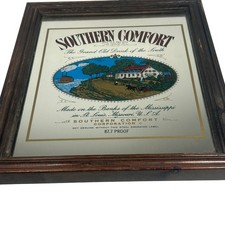Southern Comfort Advertising Mirror Vintage Spirits Sign Framed Mississippi
