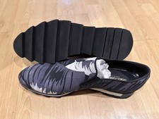 NWT Banana Tree Print DOLCE & GABBANA BLACK SLIP ON CANVAS TRAINERS SHOES.UK 10