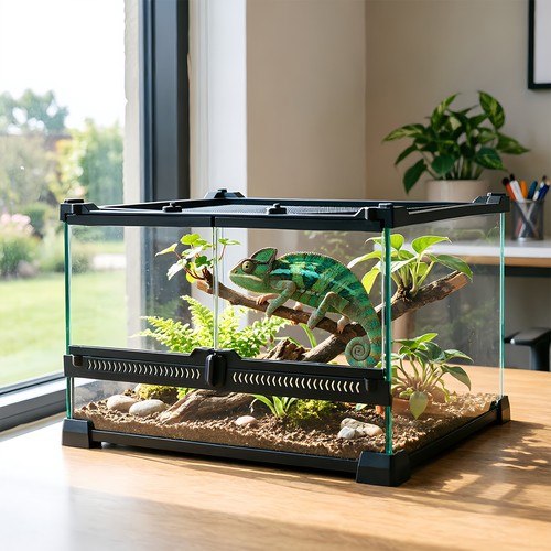 Glass reptile terrarium - reptile,