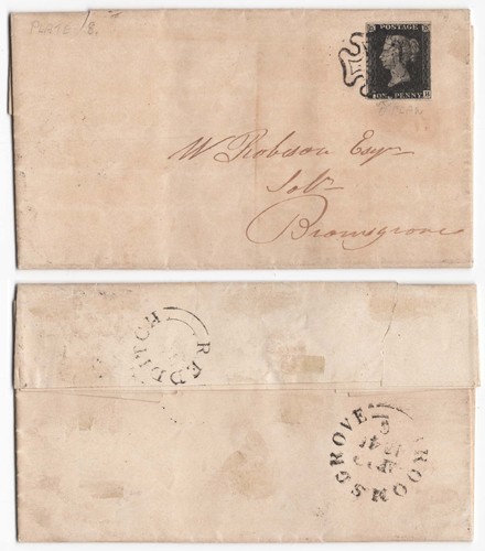 1840 black plate - 1d,