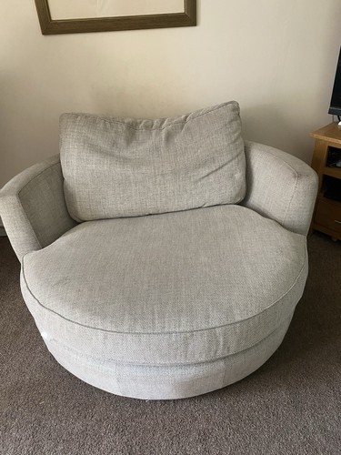 Grey cuddle chair love seat - cuddle,